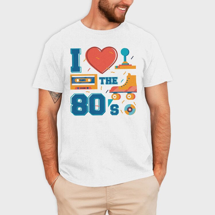 I Love the 80 S, Tricou Barbati (Unisex)