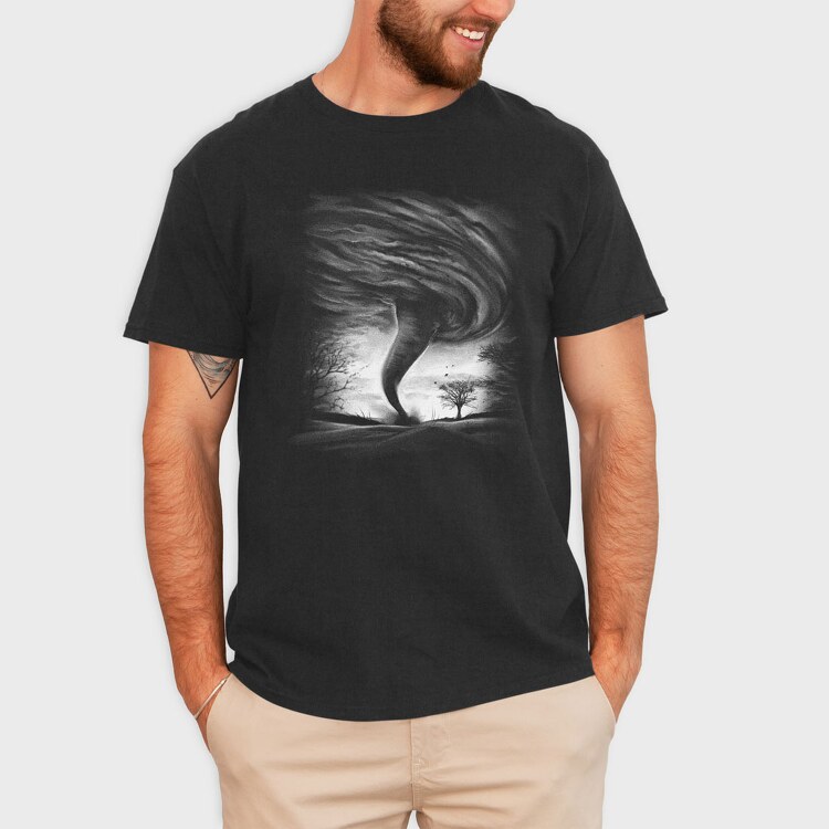 Tornado Monochrome, Tricou Barbati (Unisex)