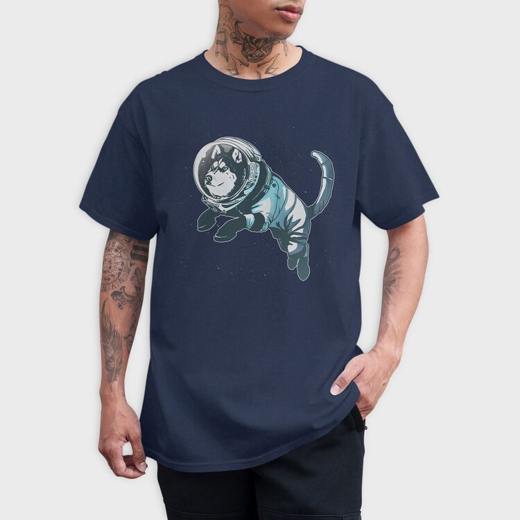 Astronaut Husky, Tricou Barbati (Unisex)