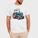 Tractor Cartoon Love, Tricou Barbati (Unisex)