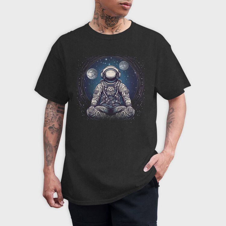 Astronaut Meditation, Tricou Barbati (Unisex)
