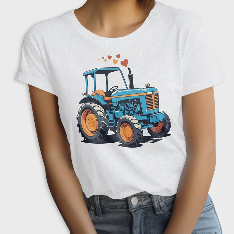 Tractor Cartoon Love, Tricou Femei