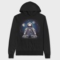 Astronaut Meditation, Hanorac Oversize Barbati (Unisex)
