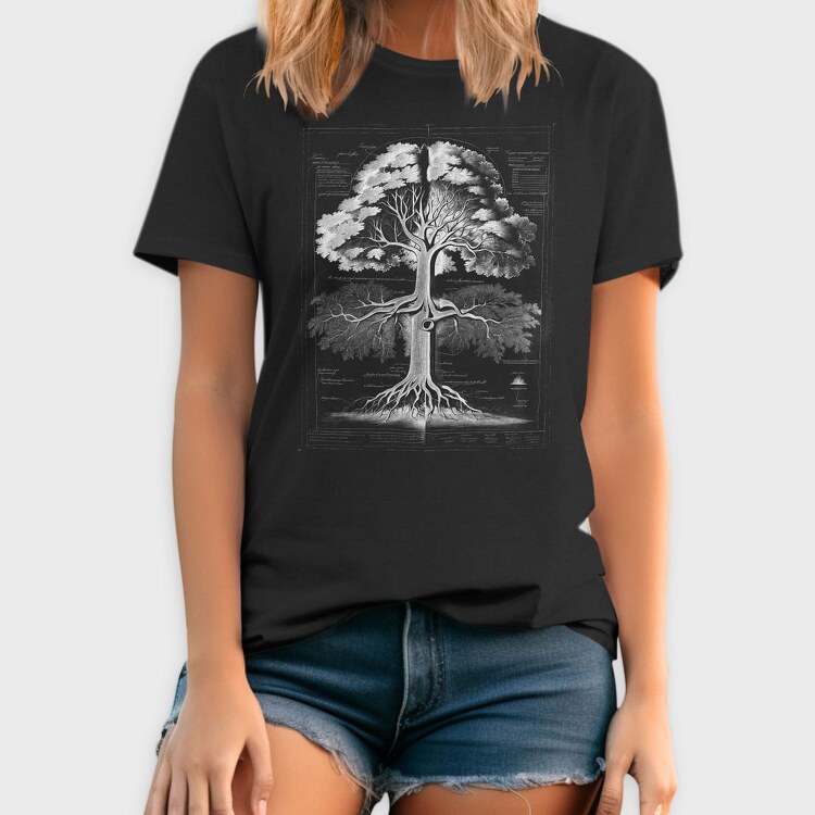 Tree Draw, Tricou Barbati (Unisex)