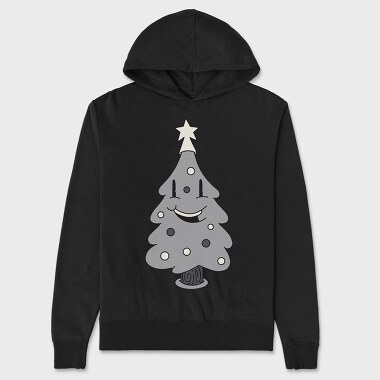 Christmas Tree Retro, Hanorac Oversize Barbati (Unisex)