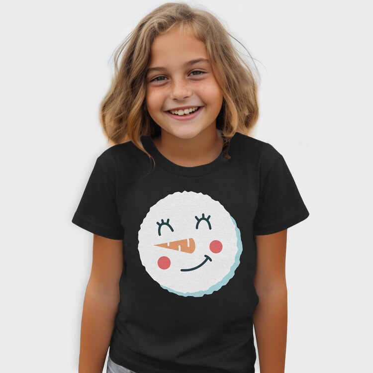 Christmas Snowman Faces 8, Tricou Copii