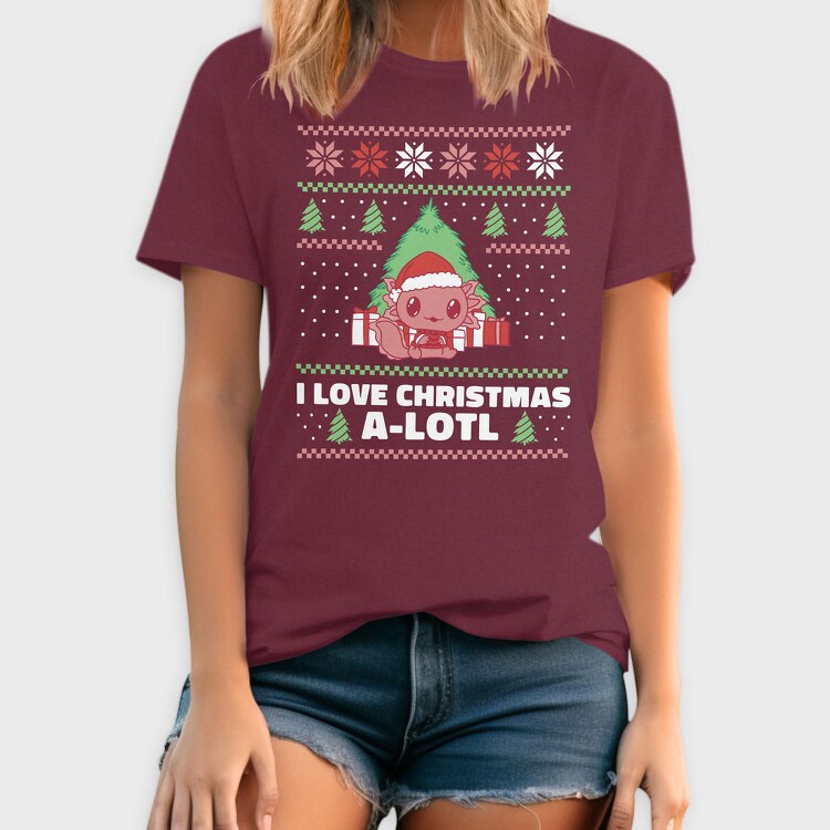 Axolotl Christmas, Tricou Barbati (Unisex)