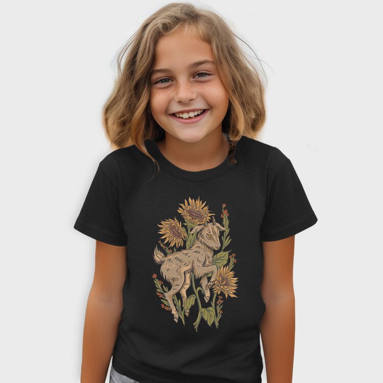 Baby Goat Sunflowers, Tricou Copii