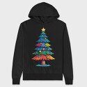 Christmas Tree Color, Hanorac Oversize Barbati (Unisex)