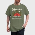 Introvert Camping, Tricou Barbati (Unisex)