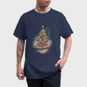 Christmas Tree Watercolor, Tricou Barbati (Unisex)
