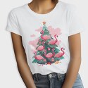 Flamingos Christmas Tree, Tricou Femei