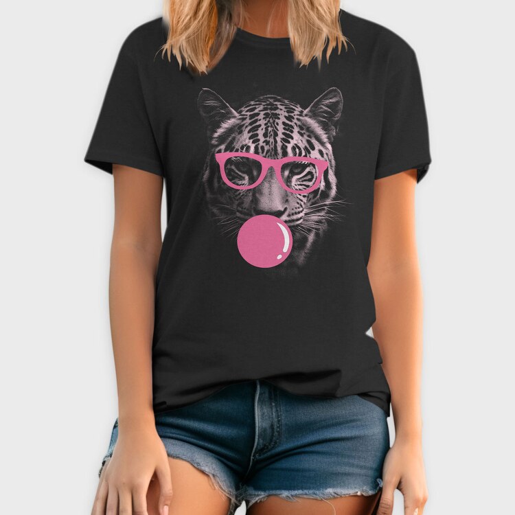 Jaguar Bubblegum Monochrome, Tricou Barbati (Unisex)