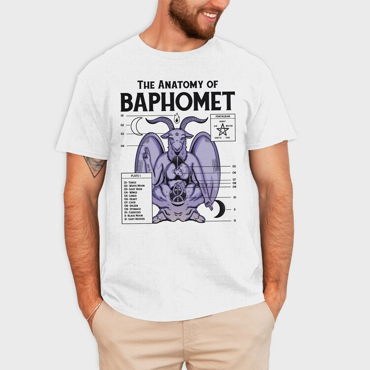 Baphomet Anatomy, Tricou Barbati (Unisex)