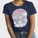 Fly Away With Me Unicorn Cat, Tricou Femei