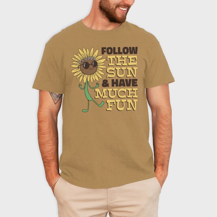 Follow the Sun and Have Much Fun, Tricou Barbati (Unisex)