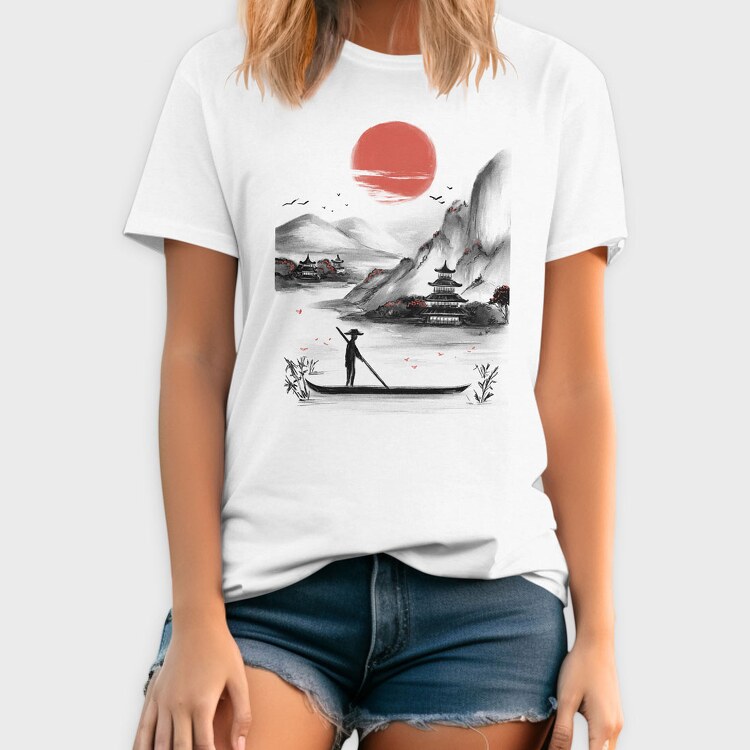 Japanese Landscape, Tricou Barbati (Unisex)