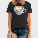 Coffee Mug Heart Watercolor, Tricou Barbati (Unisex)
