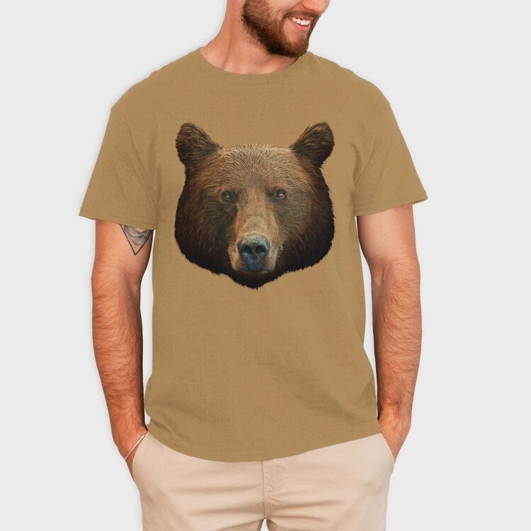 Bear Face, Tricou Barbati (Unisex)