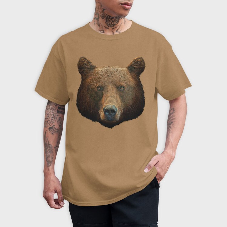 Bear Face, Tricou Barbati (Unisex)