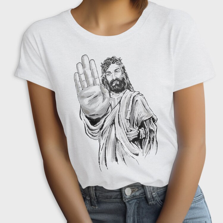 Jesus Stop Sign, Tricou Femei