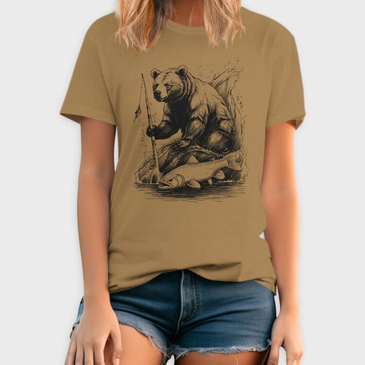 Bear Fishing, Tricou Barbati (Unisex)