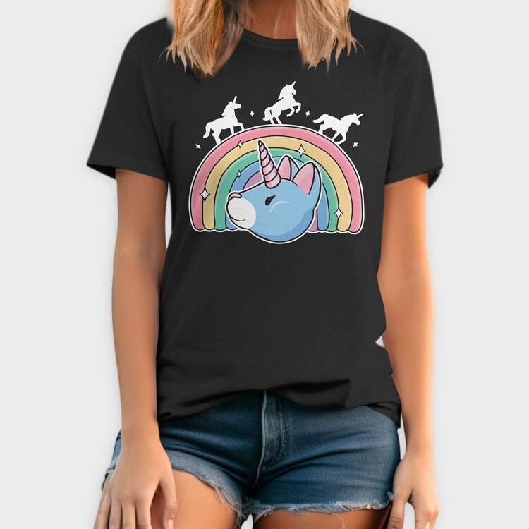Unicorn Cat Rainbow, Tricou Barbati (Unisex)