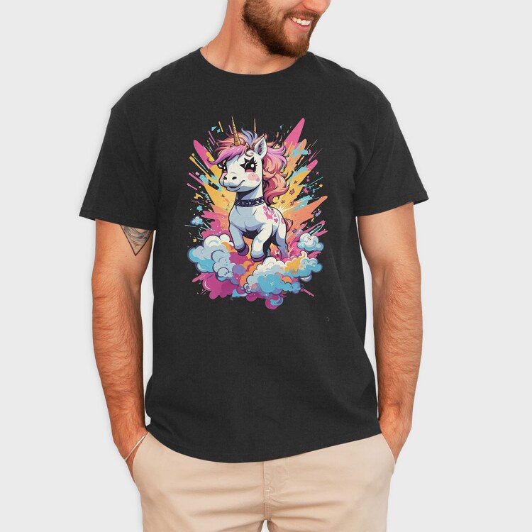 Unicorn Color Splash, Tricou Barbati (Unisex)