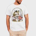 Frog and Mushrooms Vintage Draw, Tricou Barbati (Unisex)