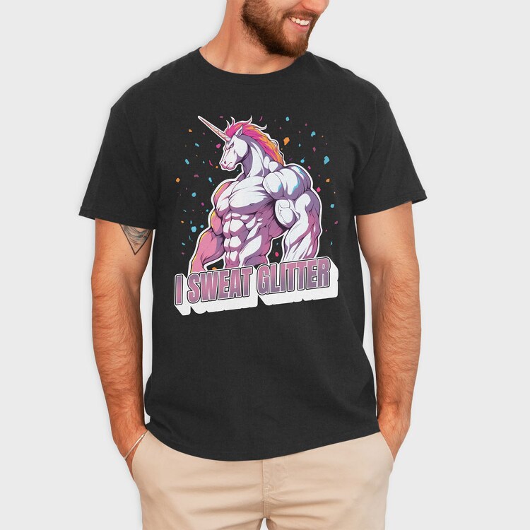 Unicorn Muscle, Tricou Barbati (Unisex)