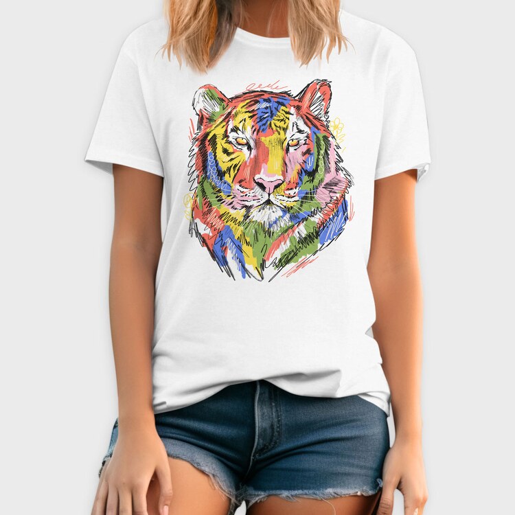 Colorful Tiger, Tricou Barbati (Unisex)