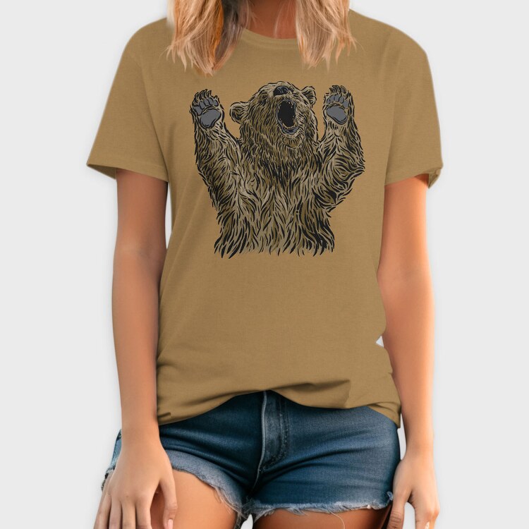 Bear With Hands Up, Tricou Barbati (Unisex)