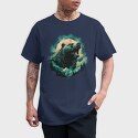 Bear With Mountains Moon, Tricou Barbati (Unisex)