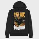 Kaiju Cat, Hanorac Oversize Barbati (Unisex)