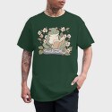 Frog Reading Cottagecore, Tricou Barbati (Unisex)