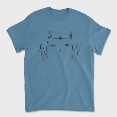 Middle Finger Cat, Tricou Barbati (Unisex)