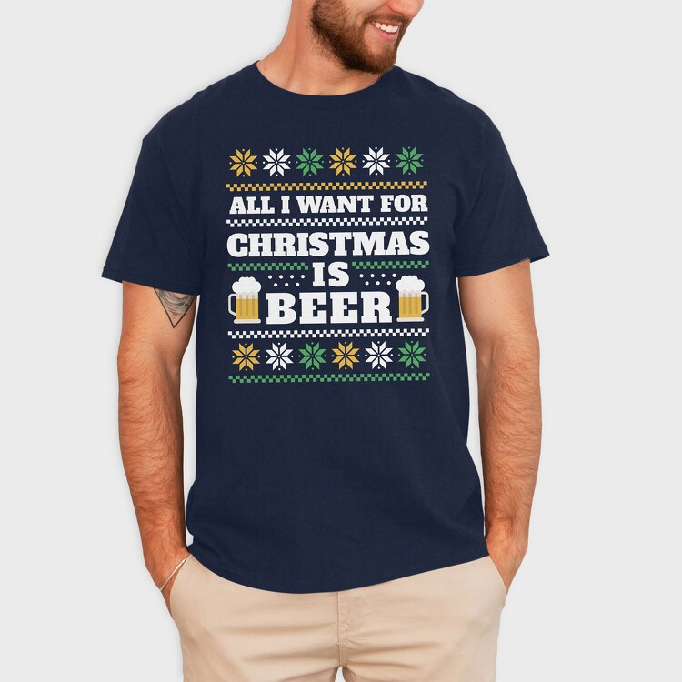 Beer Ugly Sweater 2, Tricou Barbati (Unisex)