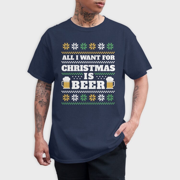 Beer Ugly Sweater 2, Tricou Barbati (Unisex)