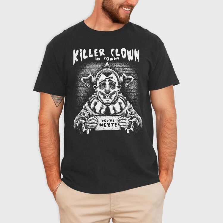 Killer Clown in Town, Tricou Barbati (Unisex)