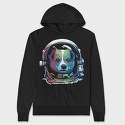 Corgi Space Rainbow, Hanorac Oversize Barbati (Unisex)