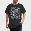 Bicycles Pattern, Tricou Barbati (Unisex)
