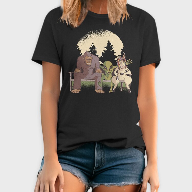 Bigfoot Alien Unicorn, Tricou Barbati (Unisex)