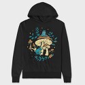 Cottagecore Moshrooms Frogs, Hanorac Oversize Barbati (Unisex)