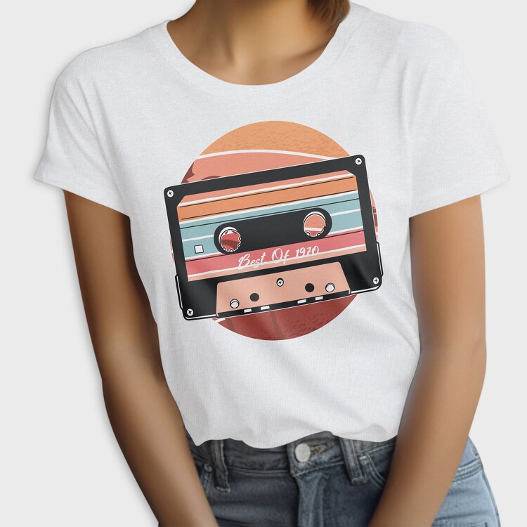 Vintage Cassette Design, Tricou Femei