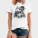 Skull Car Cartoon, Tricou Barbati (Unisex)