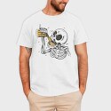 Skull Drinking Beer, Tricou Barbati (Unisex)