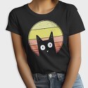 Vintage Sunset Cat, Tricou Femei