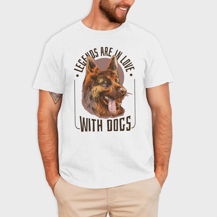 Legend Are in Love With Dogs, Tricou Barbati (Unisex)