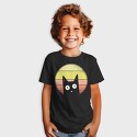 Vintage Sunset Cat, Tricou Copii