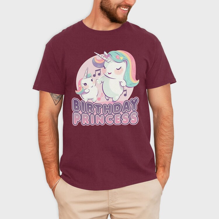 Birthday Princess Unicorns, Tricou Barbati (Unisex)